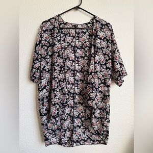 Floral Sheer Kimono Cover Up